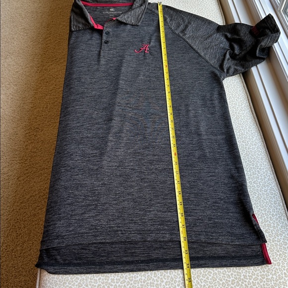 NWOT Colosseum Gray Black Heathered “A”Alabama Polo Golf Shirt Crimson Tide XXL - Picture 10 of 12